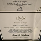 Lenox 2018 Springtime Easter Pony Egg Figurine Trinket Box Palomino Flowers NEW5