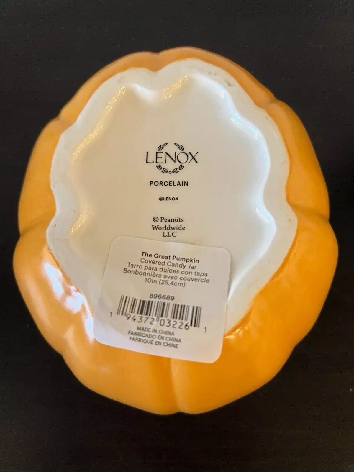 Lenox Peanuts Snoopy Halloween Great Pumpkin Candy Dish Jar Witch Woodstock NEW6