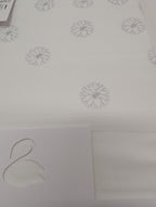 Yves Delorme Neige King Flat Sheet Embroidered Snowflakes Egyptian Cotton LE NEW16