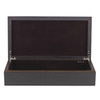 Reed & Barton Men's  Keepsake Box  Brown Leather Large All Purpose 16.75" NEW1