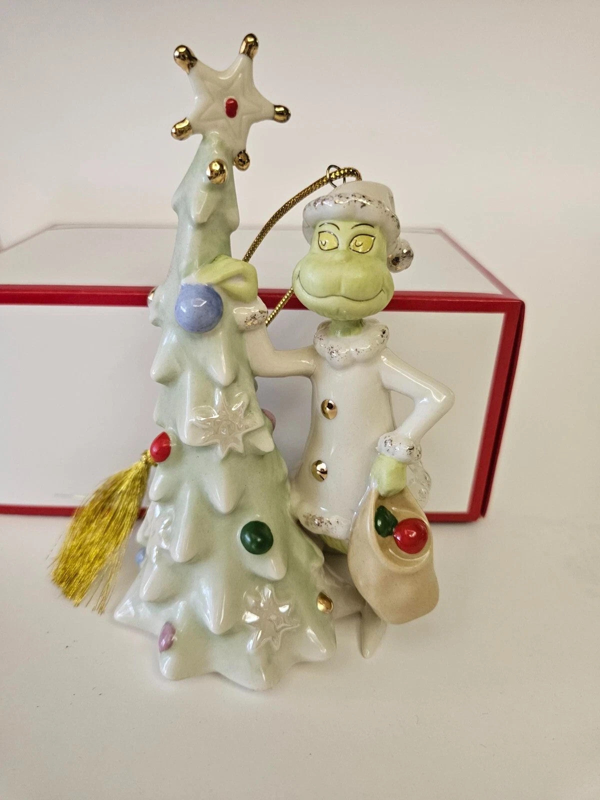 Lenox 2018 Sneaky Greedy Grinch Figurine Ornament Who Stole Christmas Tree NEW3