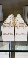 Lenox  Porcelain Thank You Party Favors Gift Set Of 10 Ivory Gold  3" NEW0