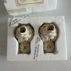 Lenox Pierced Pumpkin Candlestick Holders Pair Fall Halloween Thanksgiving NEW11