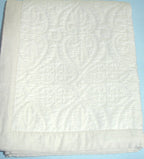 Sferra Amelia Ivory Throw Pillow Quilted Cotton Matelasse Scroll Square 20" NEW10