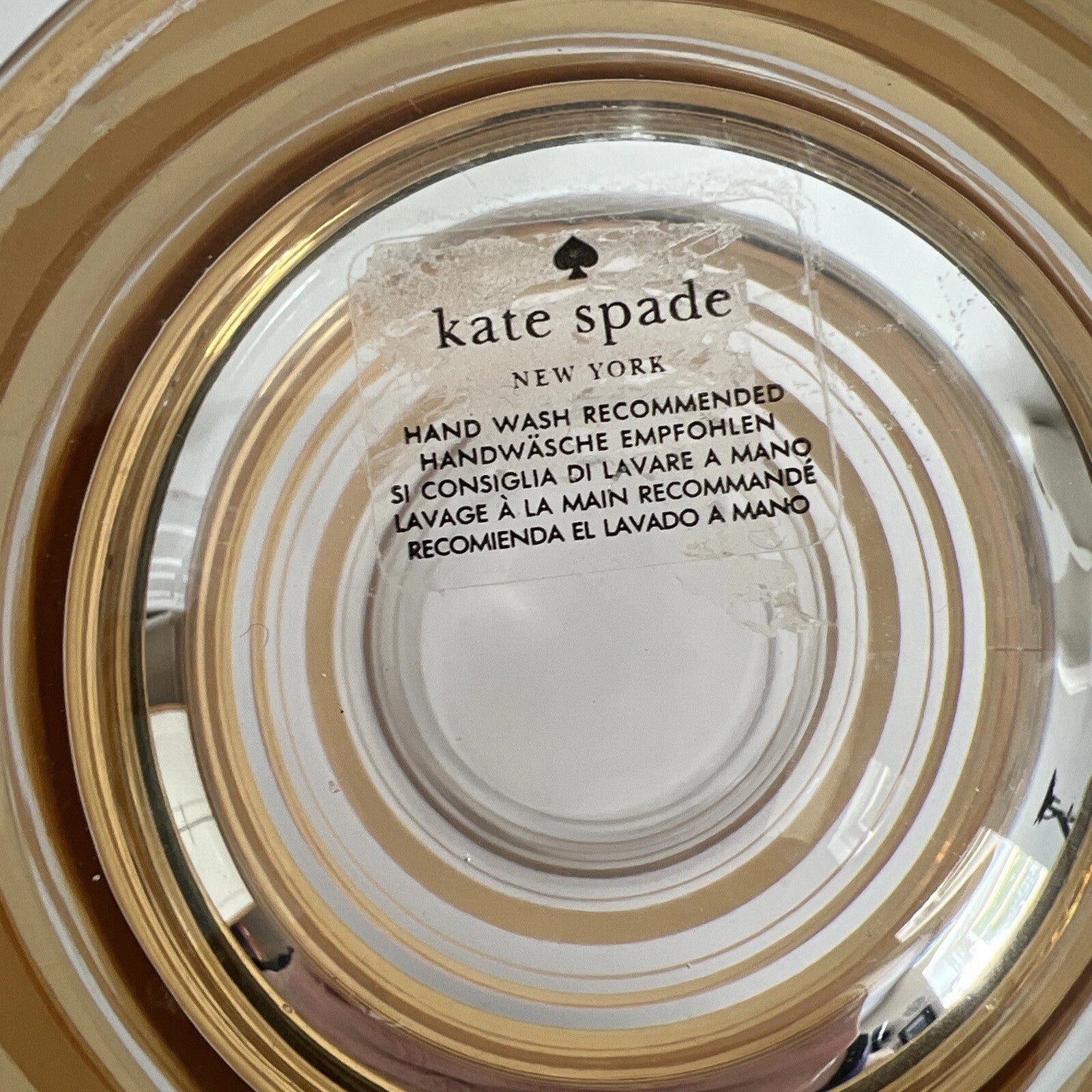Kate Spade NY Hampton Street Highball Glasses Pair Gold Stripes Lenox NEW IN BOX1
