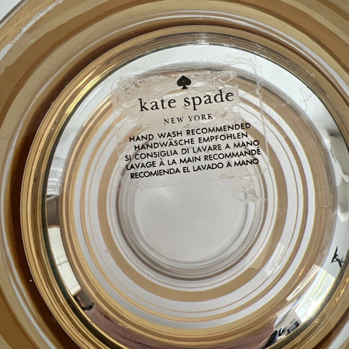 Kate Spade NY Hampton Street Highball Glasses Pair Gold Stripes Lenox NEW IN BOX1