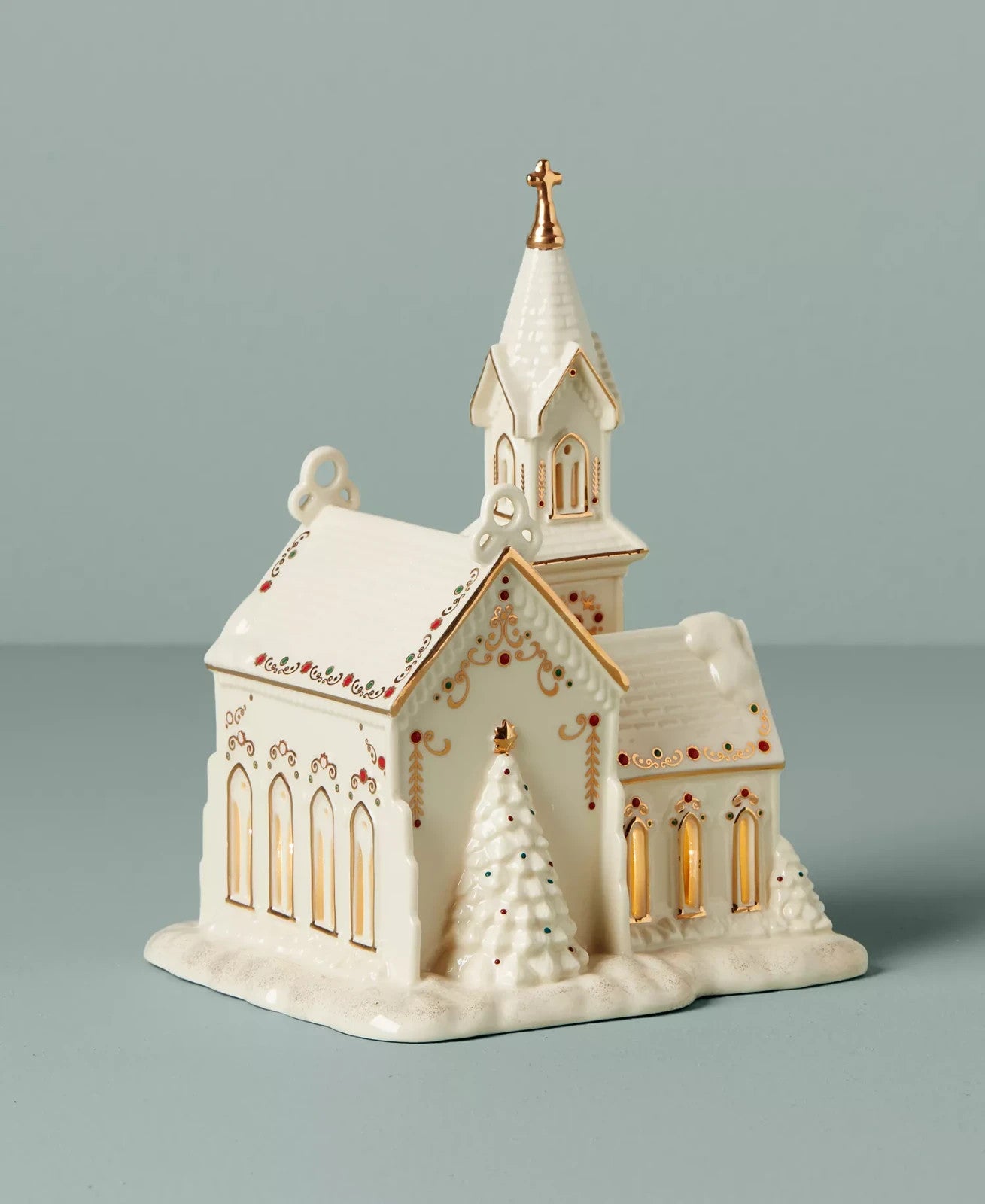 Lenox  Mistletoe Park Lighted Church Figurine Village Treasures Christmas NEW3