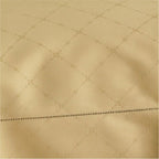 Sferra Colette Gold Queen Flat Sheet Lattice Egyptian Cotton 1020TC Italy NEW5