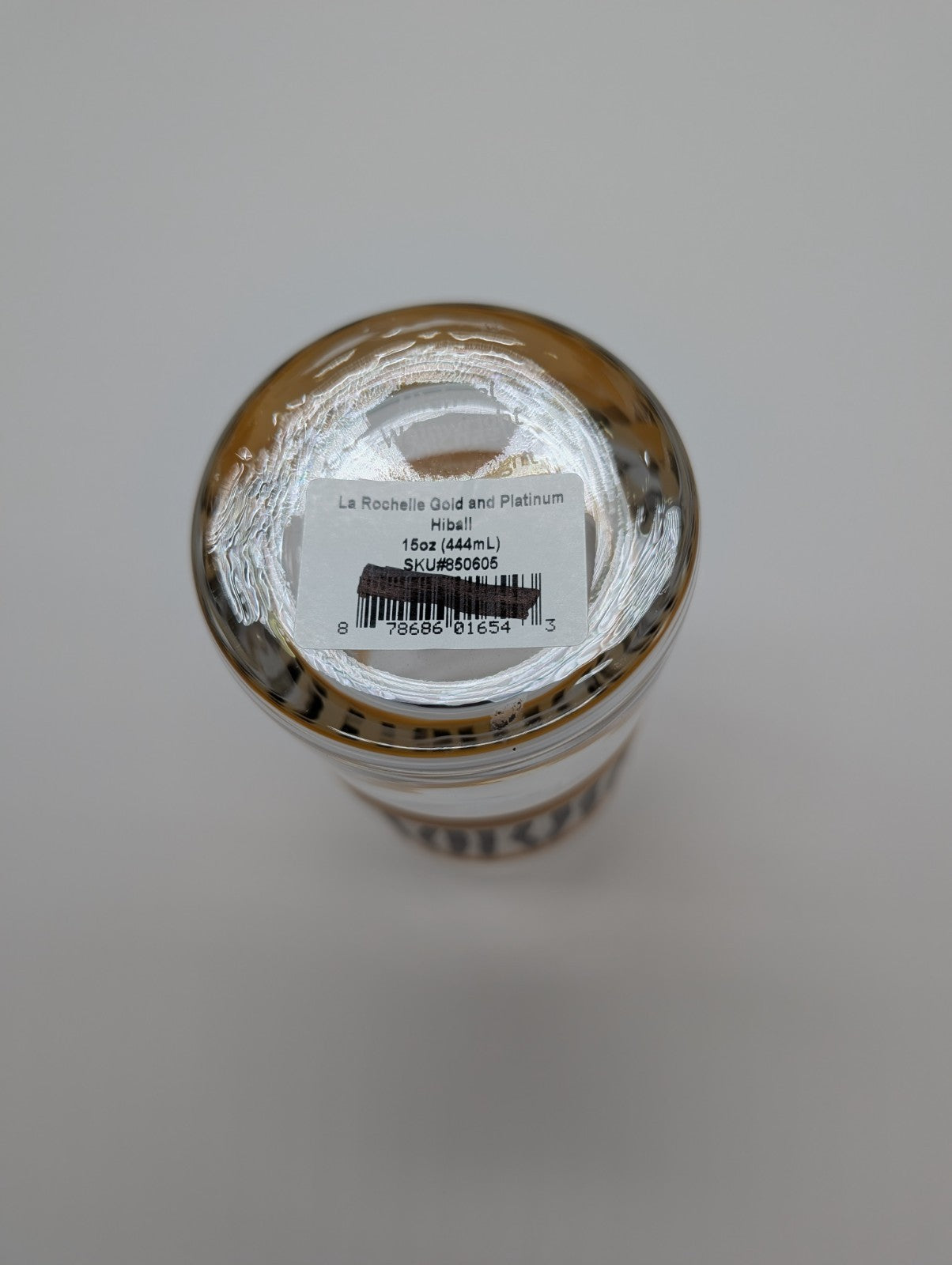 Lenox Wainwright La Rochelle Highball Glasses Set 4 Gold & Platinum Stripes NEW7