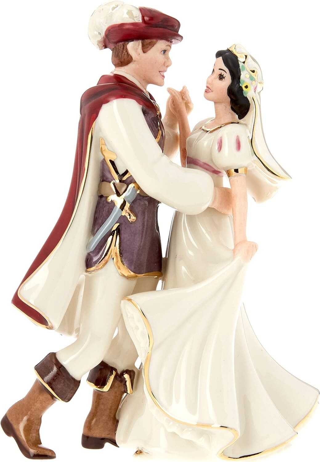 Lenox Disney Snow White & Prince Figurine Wedding Cake Topper Dancing COA NEW0