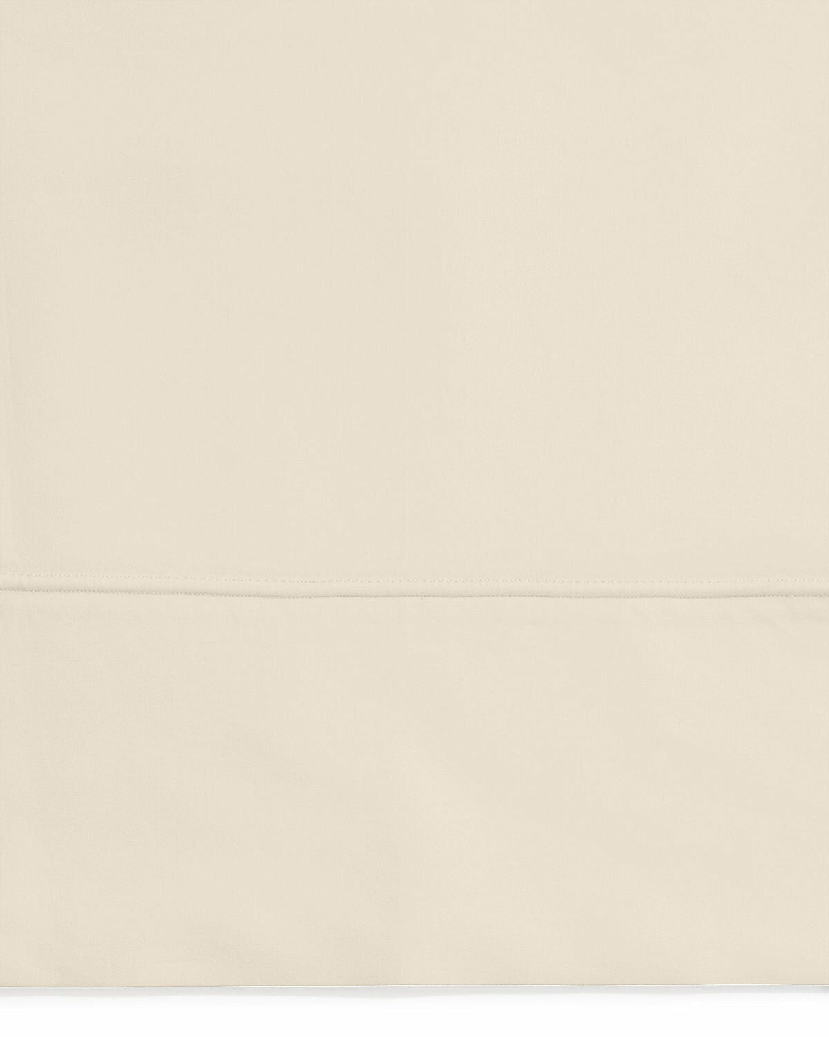 Yves Delorme Ivory Standard Sham Solid Piping Cotton Percale 500TC Chinon NEW3