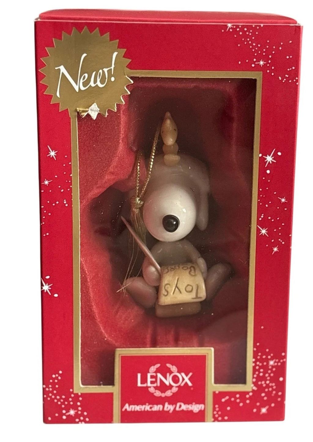 Lenox Peanuts Snoopy's List For Santa Figurine Ornament Woodstock Christmas NEW12