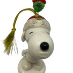 Lenox Peanuts Snoopy Under Mistletoe Figurine Ornament Beagle Dog Christmas NEW6