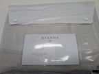 Sferra Carlotta Taupe Queen Duvet Textured Cuff Cotton Sateen Jacquard Italy NEW6