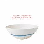 Wedgwood Blue and White Pebble Bowl Jasperware 9.6"  Hand Made England New Boxed1