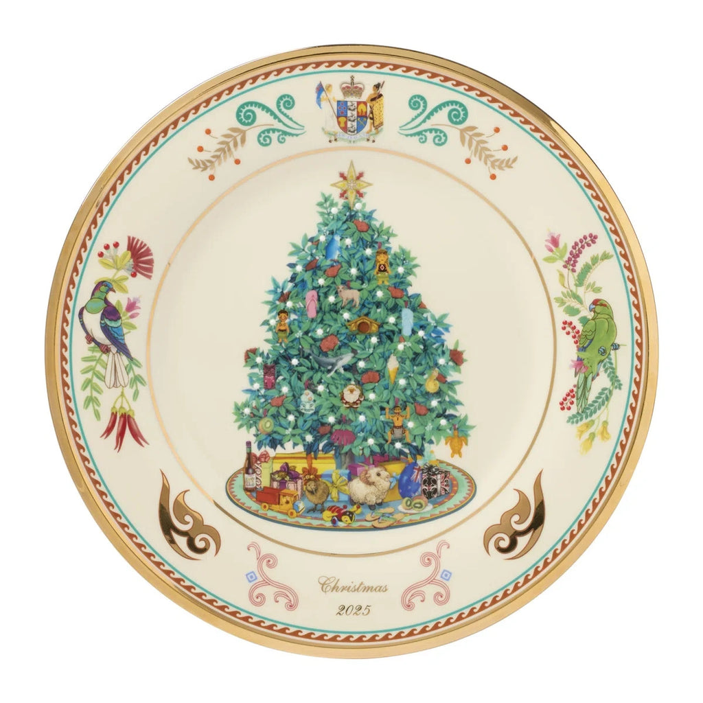 Lenox 2025 New Zealand Collector Plate Trees Around The World 35th Christmas NEW0