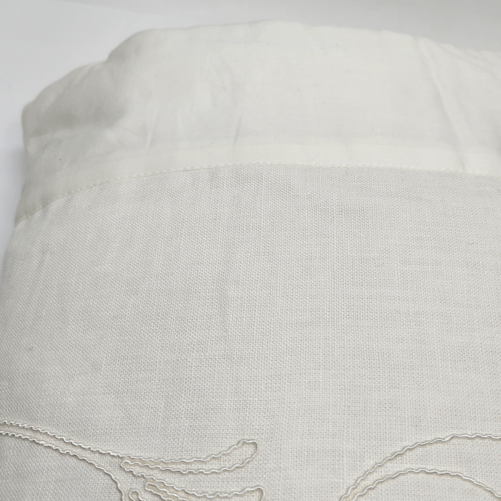 Yves Delorme Nymphe White Counterpane Reverses Feathery Embroidered Jacquard NEW8