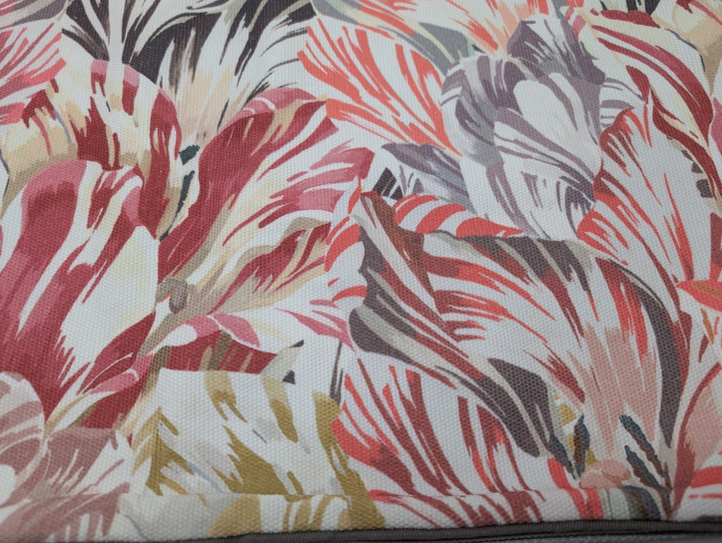 Yves Delorme Pink Wild Flower Throw Pillow Cover Embroidery Piping 13"x23" NEW4