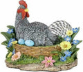 Lenox Spring Sunrise Rooster Centerpiece Figurine Easter Eggs Basket Flowers New0