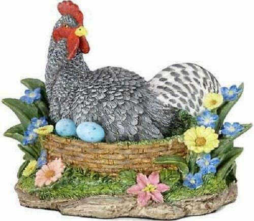 Lenox Spring Sunrise Rooster Centerpiece Figurine Easter Eggs Basket Flowers New0