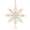 Lenox 2018 Gemmed Snowflake Ornament Annual Red & Black Crystals Christmas NEW0