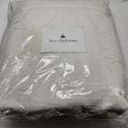 Yves Delorme Nymphe White Counterpane Reverses Feathery Embroidered Jacquard NEW3
