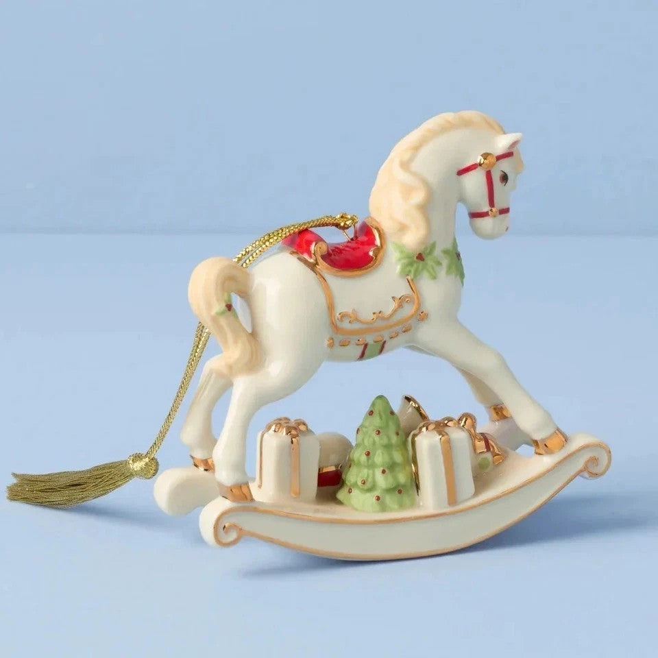 Lenox 2025 Rocking Horse Ornament Baby's 1st Christmas First Gift Vintage NEW2