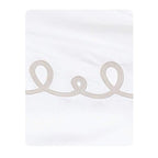 Yves Delorme Italics White Euro Shams Pair Embroidery Egyptian Cotton Sateen NEW2