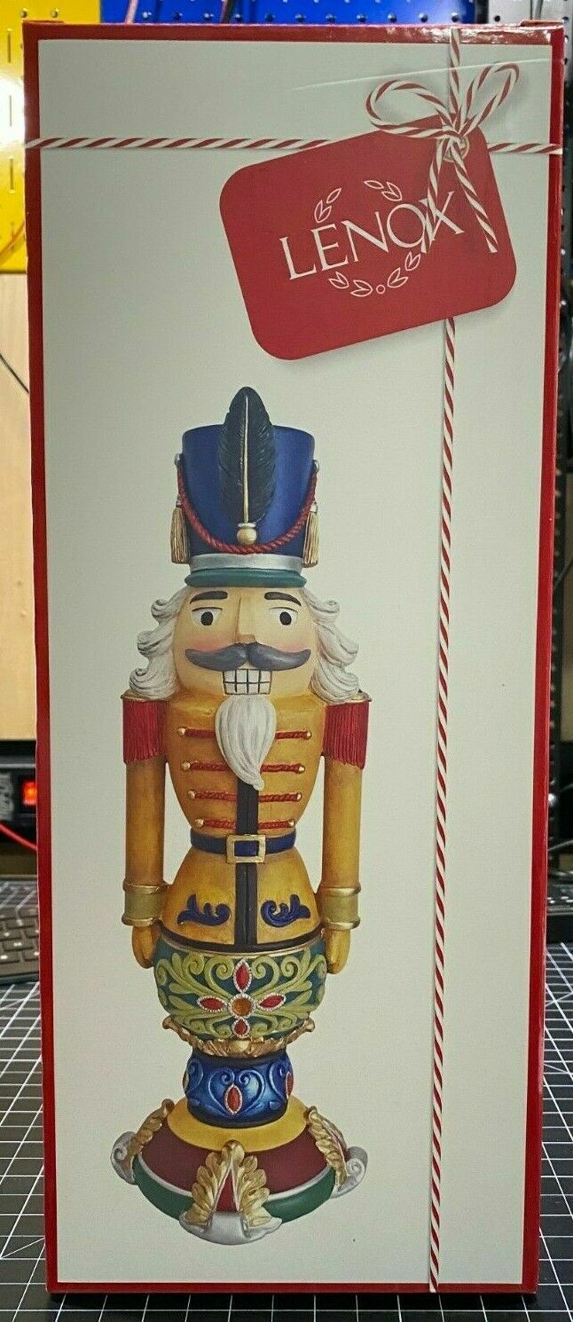 Lenox Nutcracker Ballet Soldier Figurine Merry & Bright Gold  12.5 Christmas NEW4