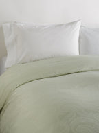 Sferra Tasso Leaf King Sham Green 100% Egyptian Cotton Jacquard Sateen Italy NEW4