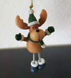 Lenox Moose Ornament Set of 3 Skating Snowball Fun Winter Antics Christmas NEW4