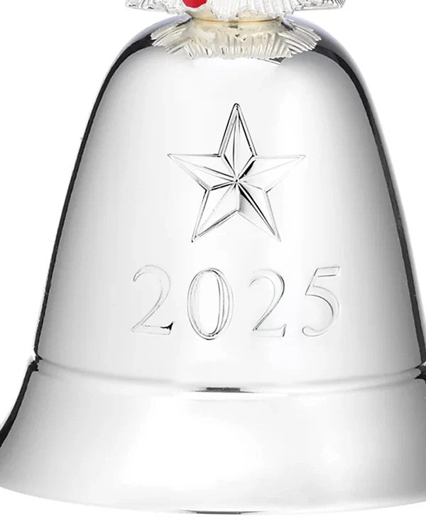 Lenox 2025 Musical Bell Ornament Plays We Wish You A Merry Christmas Silver NEW1