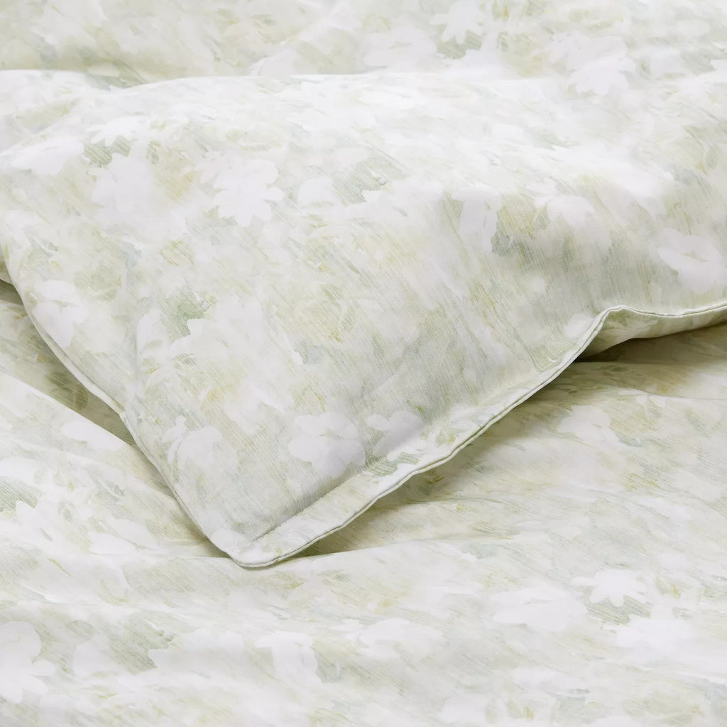 Sferra Pittore Queen Duvet Green Floral Pastel Multicolor Sateen Print Italy NEW2