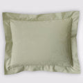 Sferra Tasso Leaf King Sham Green 100% Egyptian Cotton Jacquard Sateen Italy NEW0