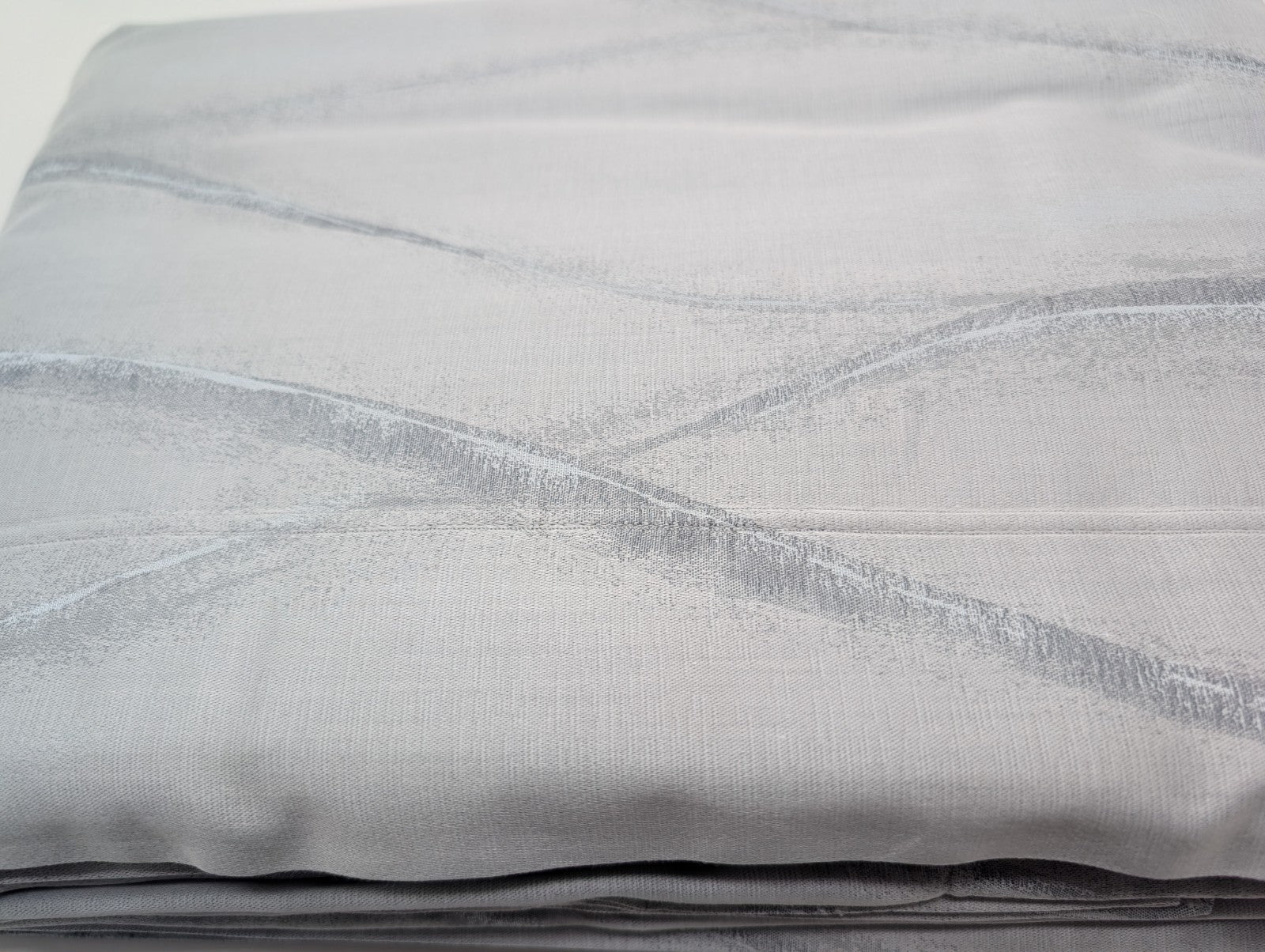 Sferra Tovino King Silver Blue Duvet Waves 100% Cotton Sateen Jacquard Italy NEW2