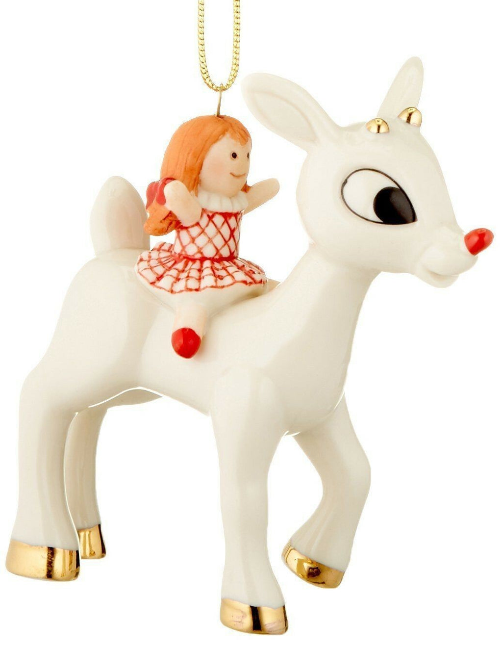 Lenox 2016 Rudolph & Doll Figurine Ornament Annual Nosed Reindeer Christmas NEW0