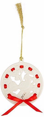 Lenox 2015 Partridge In A Pear Tree Ornament Porcelain Christmas Red Ribbon NEW1