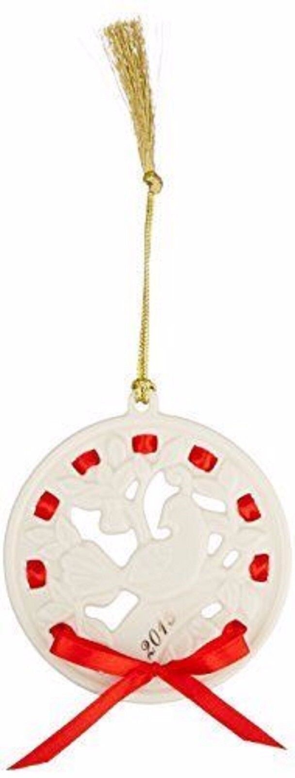 Lenox 2015 Partridge In A Pear Tree Ornament Porcelain Christmas Red Ribbon NEW1