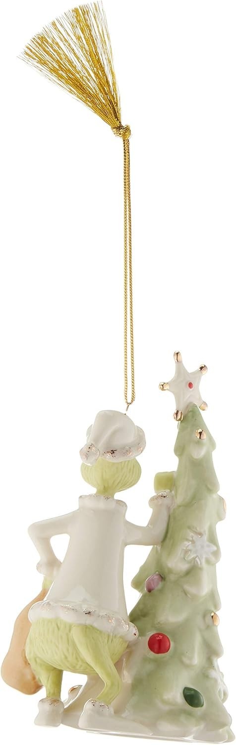 Lenox 2018 Sneaky Greedy Grinch Figurine Ornament Who Stole Christmas Tree NEW9