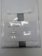 Sferra  Celeste Nastro Giannni Standard White Pillow Sham Flint Broad Stripe NEW2