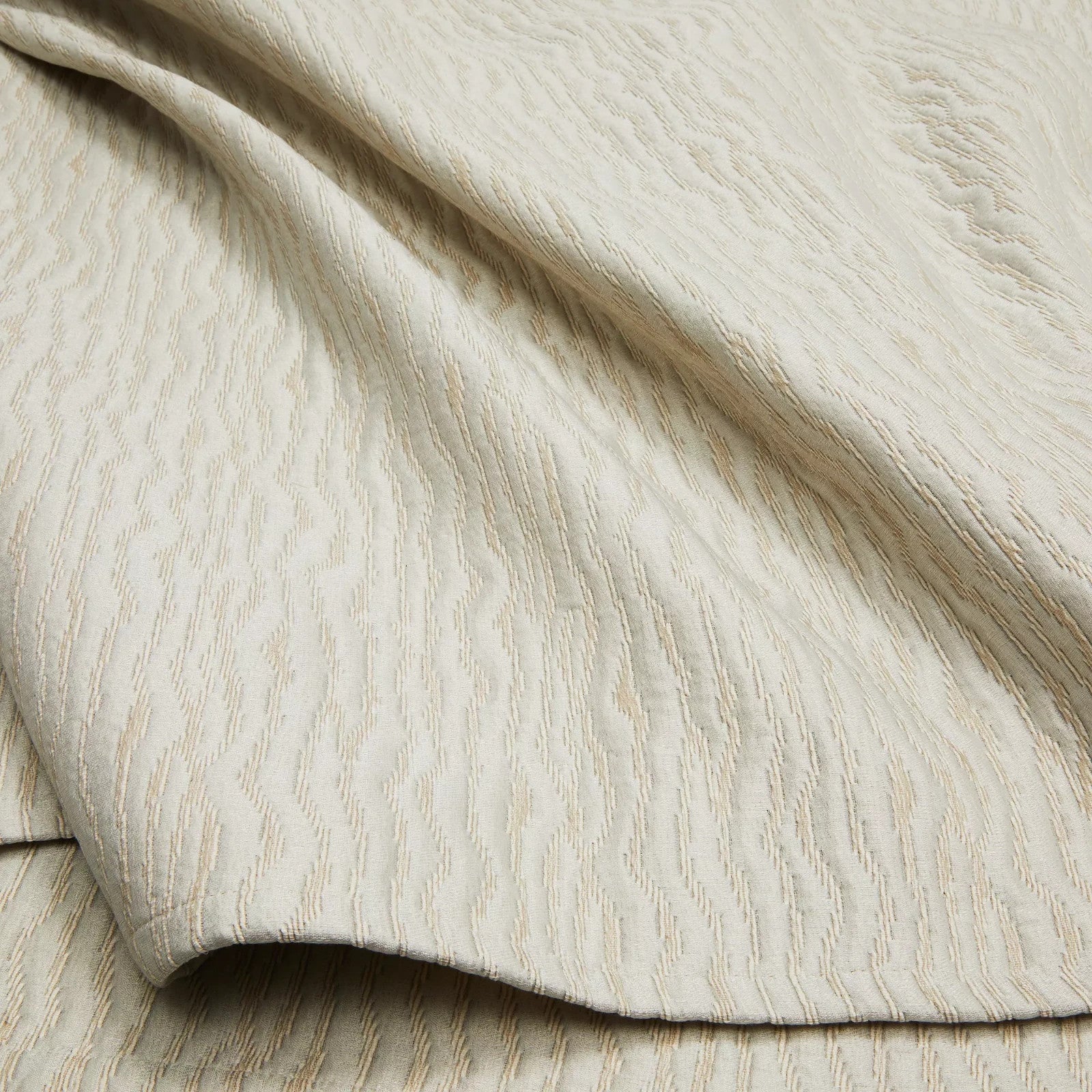 Sferra Ondate Dark Khaki King Blanket Cover Two Toned Textured Cotton Italy NEW2