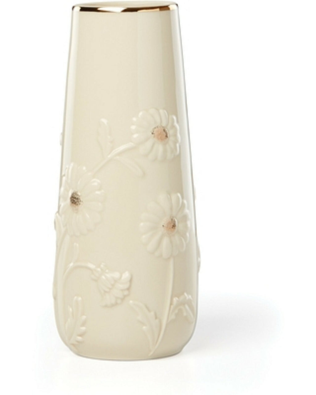 Lenox 2020 Daisy Mother's Day Vase Ivory Gold High Relief 8.5" Final Edition NEW3
