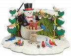 Lenox Bywaters Lighted Magician Snowman Figurine Rabbit Magic Hat Wand 6.5" NEW0