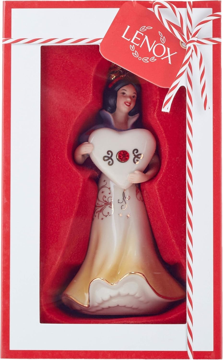 Lenox Disney Princess Snow White Ornament Figurine Gem Heart Christmas Gift NEW4