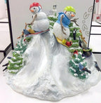 Lenox Snowboarding Snowman Figurine Shredding Snow Garden Birds Bywaters 6" NEW3