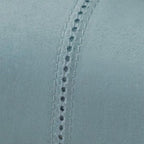 Sferra Monroe Blue King Bedskirt 3PC Solid Chocolate Gathered 100% Cotton NEW3