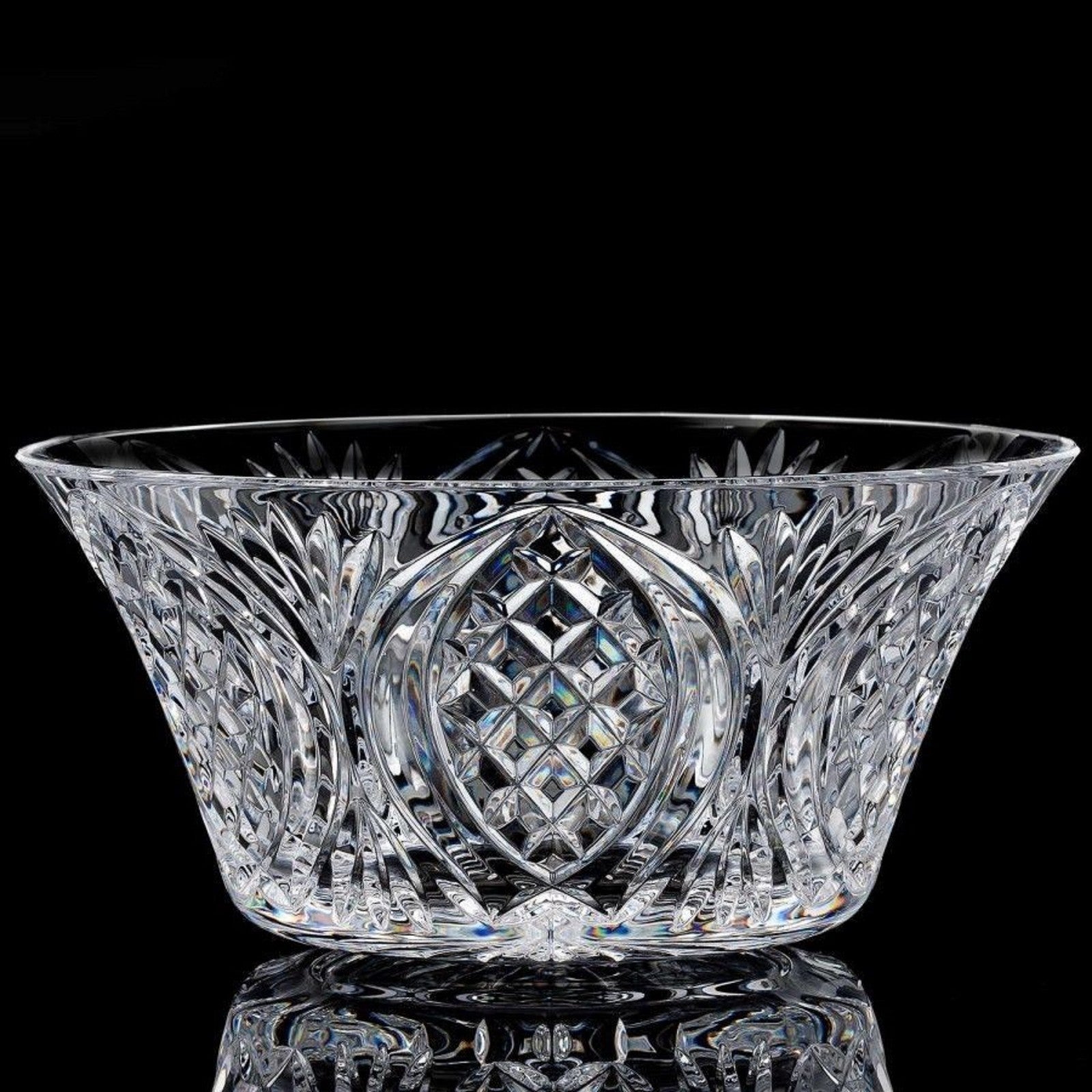 Waterford Crystal Irish Stone Circle Bowl 10" Rosettes Curtis Ireland NEW IN BOX0
