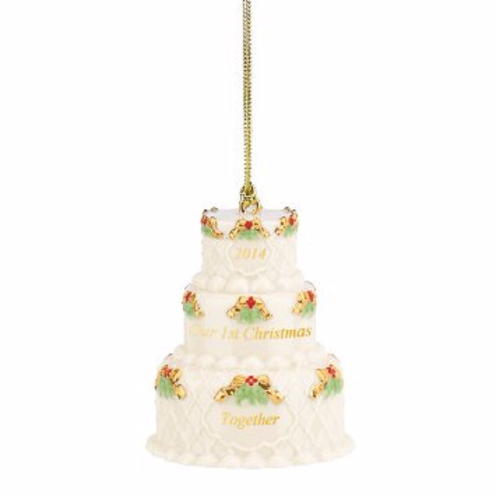 Lenox 2014 Wedding Cake Ornament Our 1st First Christmas Together Gift NEW0