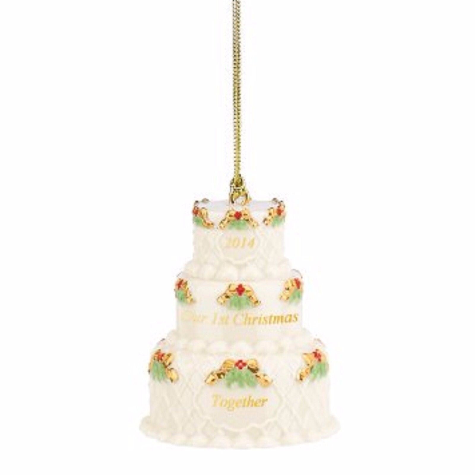 Lenox 2014 Wedding Cake Ornament Our 1st First Christmas Together Gift NEW0
