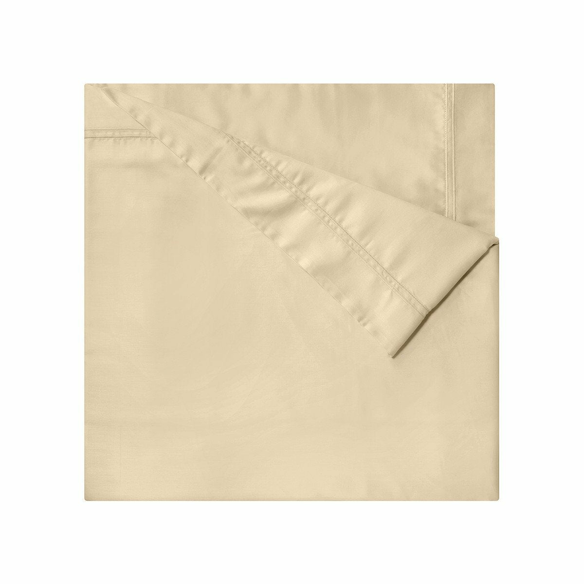 Yves Delorme Triomphe Honey King Pillowcases 2 Solid Egyptian Cotton Sateen NEW2